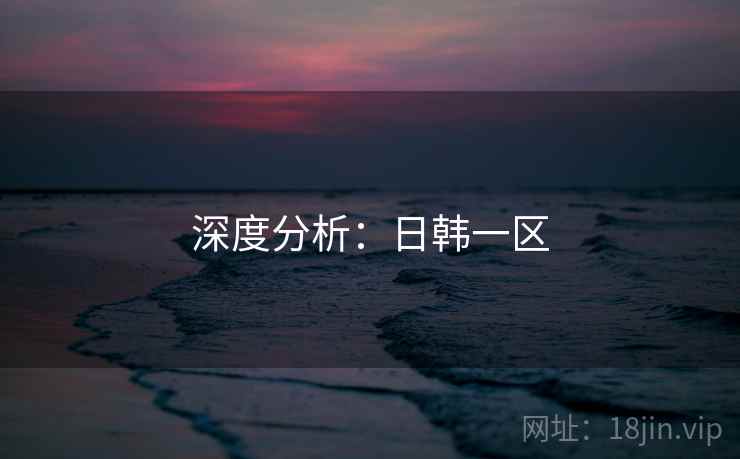 深度分析:日韩一区