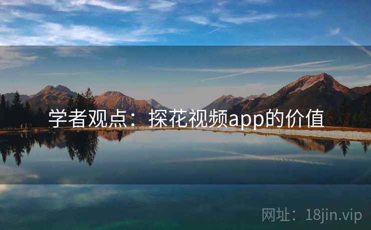 学者观点:探花视频app的价值