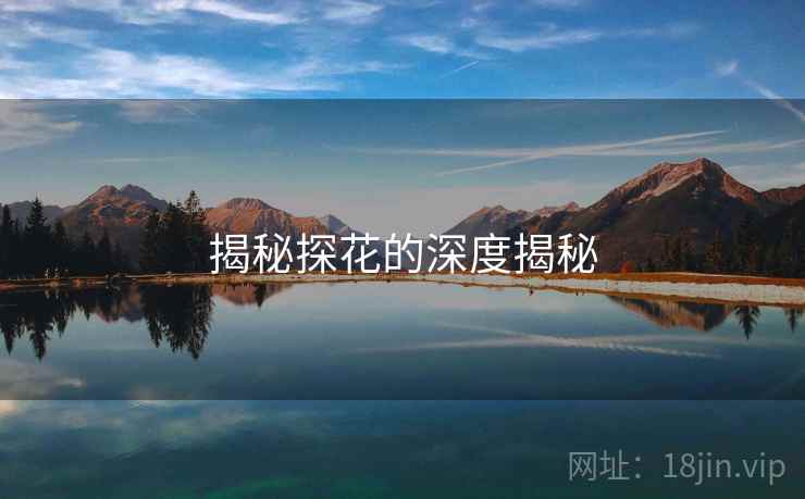 揭秘探花的深度揭秘