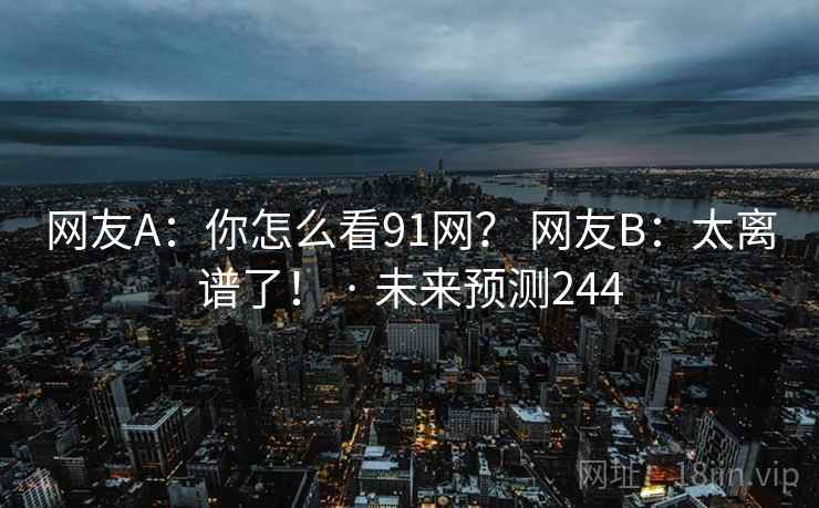 网友A：你怎么看91网？ 网友B：太离谱了！ · 未来预测244